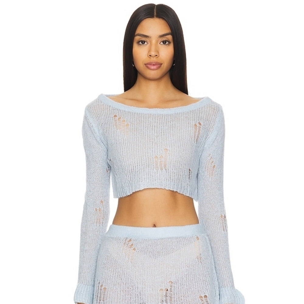 MORE TO COME Chesna Sweater In Blue REVOLVE
